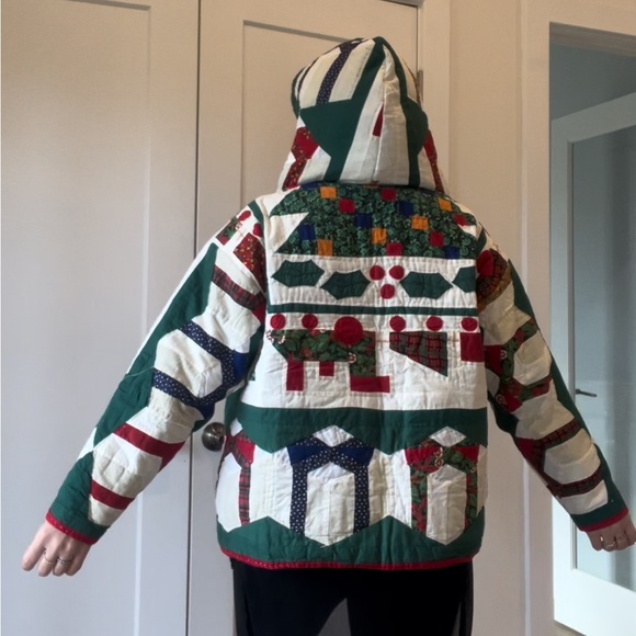 Womans XL quilt coat - handmade - Picture 10 of 13